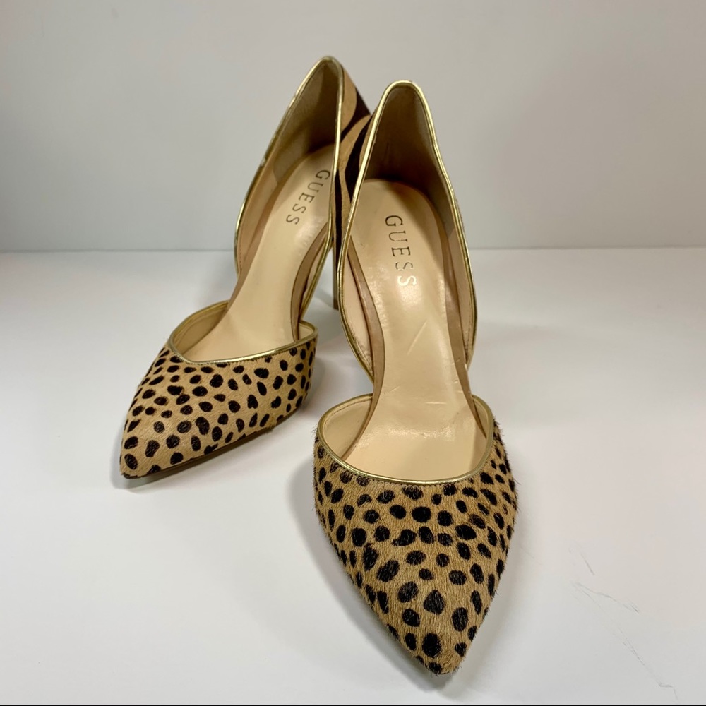 Guess Gwhosanni Animal Print heel Women’s Sz 7